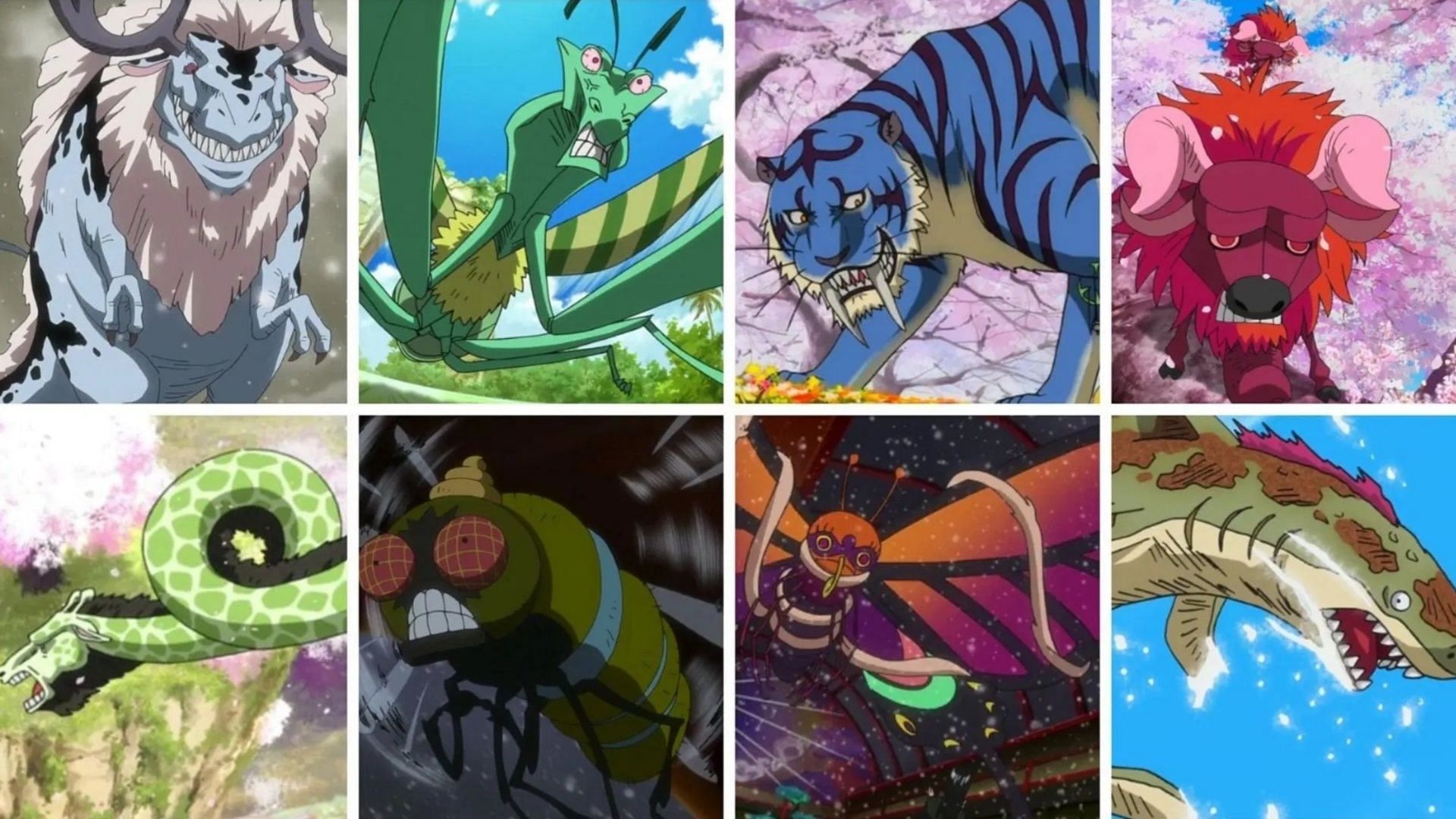 Some of the animals seen in the movie Strong World (Image via Toei Animation)